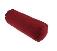 non-brand Full Round Bolster Pillow Cushion for Massage Table - Linen Yoga Bolster, 15.7inch Long & 5.9 Dia. - Wine Red