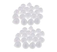 non-brand Unknown Craft Foam Balls Water Drop Modeling Shaped Heart DIY Handmade White Foam Rose Buds Floral Accessories Foams 40Pcs