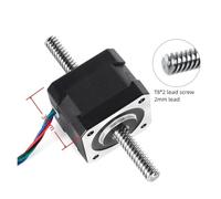 Non-captive stepper electronic starter NEMA17 34mm stepper electronic starter with Tr8 lead screw 100 to 300mm length for options CZAOINCU(T8 2mm lead,200mm lead screw)