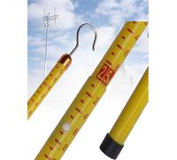 Non-Conductive Epoxy Resin Measuring Stick for Live Power Line and High-Voltage Applications, Adjustable for Construction Safety