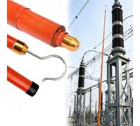 Non-Conductive Measurement Stick for Height, 6 8 10 12 15 18 M Extendable Measuring Pole with Hook, Lightweight Height Surveying Tool