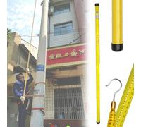 Non-Conductive Survey Rods, 1-4 Pack Survey Pole 6m-18m(2 Pack,15m/49.2ft)