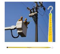 Non-Conductive Survey Rods, Insulated 5-13 Section Telescopic Measuring Rod Multicolor 6-18m(Yellow,32 4/5 ft(10m))