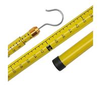 Non-Conductive Survey Rods, Insulated Telescopic Measuring Rod Alloy Hook Multicolor 5-13 Sections 6-18 Meters(Yellow,Shortest 1.57m/5.1')
