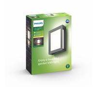 Non-Connected The Philips Karp LED outdoor wall light in anthracite grey sus NEW
