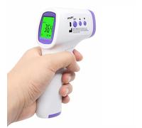 Non-Contact Infrared Forehead Thermometer for Adults & Kids - Instant Accurate Digital Thermometer with Fever Alarm, 32 Memory Sets & LCD Display, for Family Use (White)