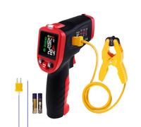 Non-Contact Infrared Thermometer -50~850°C (58~1562°F) with K-Type Measurement, Laser Temperature Range, LCD Display, UV Light, for Industrial, Kitchen, Automotive, HVAC & Home Use