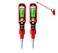 Non-Contact Voltage Tester with LCD Display, Smart AC/DC Voltage Detector Pen, Electric Circuit Tester with Audible Alarm & Flashlight -Electrician Safety Tool (Red 2PCS)