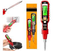 Non-Contact Voltage Tester with LCD Display, Smart Voltage Test Pen, 2-in-1 AC/DC Electrical Tester 30-1000V with Flashlight, Audible Alarm, Live Wire Detection Tool (Red)