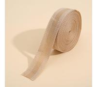 Non-Cutting Trousers Side Length Change Shorts Foot ers, 1m x 2.5cm, Adjustable Hem Tape for Pants and Cuffs, Iron-On Fabric Strips for Clothing Alteration(Beige)