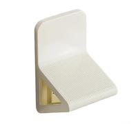 Non-Drill Shower Footrest for Foot Support During Pedicure and Routines Triangular Design with Integrated Brush Storage Area (White)