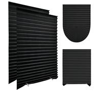 Non Drilled Blackout Blinds 2pcs, 150 * 60cm Adhesive Blinds with Clips, Blackout & Heat-Insulating Self-Adhesive Privacy Curtains for Home Bedrooms Kitchens Bathrooms