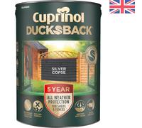 Non-Drip Ducksback 5- Waterproof Coating for Outdoor Wood - 5 L Silver Copse