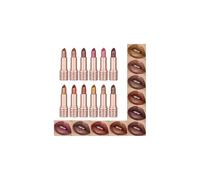 Non-drying lipstick with shea butter lip balm for daily lip care routines,Metallic Lipstick - High-Impact Foil Finish with 12H Wear, Vegan Creamy Formula for Day to Night Glam