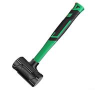 Non-Elastic Rubber Hammer with Half Hole Flat Top for Floor Tile Furniture Installation and Home Decoration, 0.5LB/1LB/2LB/3LB Size Options, Black or Green(1LB)