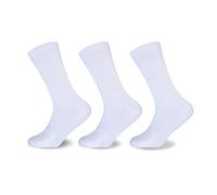 Non Elastic White Socks Mens 12 Pack | Casual Socks For Men Comfortable Easy Grip Rich Cotton Socks | Super Soft Top Socks 6-11 UK Size