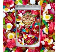 Non-Fizzy Pick & Mix Sweets Jelly Sweets 800g - Fruit Jelly Gummy Sweet Mix - Halal - Gift Bag - Mixed Jelly Sweet candy - Great British Heritage Confectionery for All Occasions - HOLBON