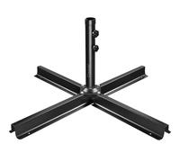 (Non-Foldable Design) Foldable Metal Stand Holder Cross Frame Heavy Duty Parasol Base Umbrella Garden
