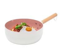 Non Fried Cream Sticks - Japanese Stone Snow Cream | Induction Cooking Pan | Kitchen Pan with Wooden Handle | Baby Food Cooking Accessories for the Stove