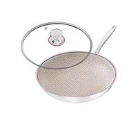 Non Frying Pan Unbeaten - Frying Pan with Lid | Frying Pans & Pans Scratch Resistant Pans with Lid in, Kitchen Utensils and Gadgets for Cooking the Burning Gun Rim