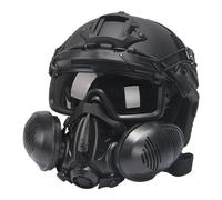 Non-Functioning Tactical Dual Respirator Half Mask, FAST Tactical Bump Helmet Gas Mask Half Face for Airsoft CS Cosplay