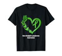 Non-Hodgkin Lymphoma Awareness Heart Butterfly T-Shirt