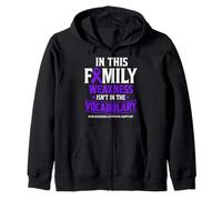 Non-Hodgkin Lymphoma Awareness Support Family Zip Hoodie