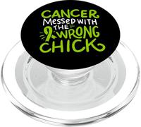 Non-Hodgkin Lymphoma Cancer Awareness Chemo Green Ribbon PopSockets PopGrip for MagSafe