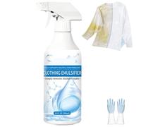 Non Ionic Clothing Emulsifier Stain Remover, 300ML Powerful Laundry Stain Remover Spray, Active Enzyme Laundry Cleaner for Grease Oil Food, Fabric Conditioner Restores Faded Color (1Pcs-B)