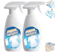 Non Ionic Emulsifier Clothing Cleaner, 10.56oz Laundry Stain Remover Spray, Non-Ionic Laundry Stain Remover Emulsifier, for Clothes Shoes Laundr (2pcs)