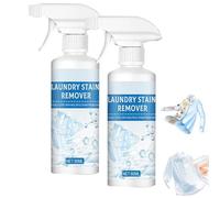 Non-Ionic Laundry Pre-Treatment - Powerful Fabric Cleaner for Oil, Coffee, Wine & Food Stains, Gentle on Clothes, Safe for All Washable Fabrics (2 pcs)
