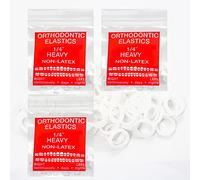 Non Latex 300 pcs 1/4inch 6.4MM Heavy Intraoral Elastic Bands Unimedic Orthodontic Elastics non- Latex Dental Rubber Bands Made in USA (1/4inch 6.4mm, Heavy 6.5oz)