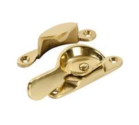Non-Locking Sash Fitch Fastener - Polished Brass