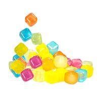 Non Melting Ice Blocks - Reusable Square Party Supplies - Fake Ice Blocks Cold Ice Blocks No Dilution - for Cocktail Coffee Whiskey Beer Vodka Wine BBQ Picnic Travel Camping Bar