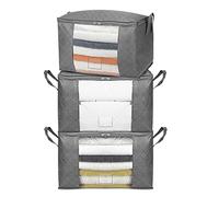 (Non-Merchandised) Amazon Basics Foldable Storage Bag Organizers with Large Clear Window & Carry Handles, 1 Pack