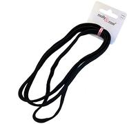 Non-Metal Plain Long Black Elastics Headband x 3pcs