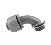 Non-Metallic PVC Liquid-Tight Electrical Conduit Angle Fittings, 3/8" / 1/2" / 3/4" Nylon Terminal Block Accessories for HVAC, Marine, Industrial & Residential Wiring Applications, 10-Piece Pack(3/4)