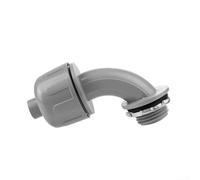 Non-Metallic PVC Liquid-Tight Electrical Conduit Angle Fittings, 3/8" / 1/2" / 3/4" Nylon Terminal Block Accessories for HVAC, Marine, Industrial & Residential Wiring Applications, 10-Piece Pack(3/8)