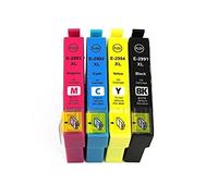 Non OEM 1 Full Set of High Capacity 4 XL Ink Cartridges Compatible with Epson Expression Home XP-235, XP-332, XP-335, XP-432, XP-435 to Replace 29xl Strawberry Series
