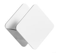 Non-Perforated Wall Mounted Sponge Holder for Kitchen Sink, White ABS Scouring Pad Rack with Efficient Drainage, Space Saving Modern Storage Organizer for Bathroom