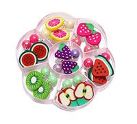 Non Piercing Earring Sets Colorful Fruit Ear Cuffs Earrings Pearl Present Set for Women