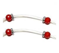Non-Piercing Nipple Clamps, Feather-Light and Adjustable, Sensual Tease for Women, Ideal for BDSM and Couples Play (Red)