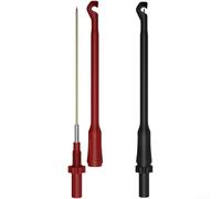 Non Piercing Probe Test Leads 4mm for Automotive Circuit Tester - Wire Tracer Hooks with Crocodile Clips for Broken Cable Detector - Red Black 190mm(190mm)