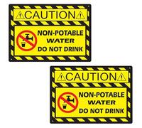 Non Potable Symbol Sign Stickers Not for Drinking Water Labels,3.5×5 Inch Adhesive Do Not Drink Safety Danger Caution Sticker Decal (10 pcs)