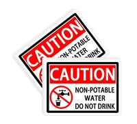 Non Potable Symbol Stickers Not for Drinking Water Sign Labels, 3.5×5 Inch Adhesive Do Not Drink Safety Danger Caution Sign Labels Indoor or Outdoor Use.(10 Pcs)