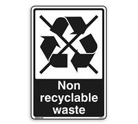 Non Recycling Waste - Recycling Sign - Self Adhesive Sticker (A6-105mm x 148mm)