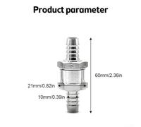 Non Return Fuel Check Valve 681012mm Aluminum Alloy Designed for Fuel Lines in Cars Motorcycles Boats Helicopters to Maintain Way Flow (10mm-2pc)
