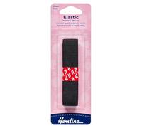 Non Roll Elastic, 1mx20mm - Black