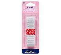 Non Roll Elastic Ribbed, 1mx25mm - White