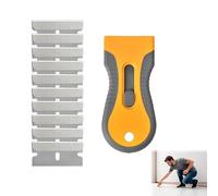 Non-Scratch Oven and Cooktop Cleaning Tool Set with 10 Spare Blades and Storage Box, for Ceramic Hobs, Glass Surfaces, and Painted Finishes, Effortless Cleaning of Stubborn Residue and Limescale